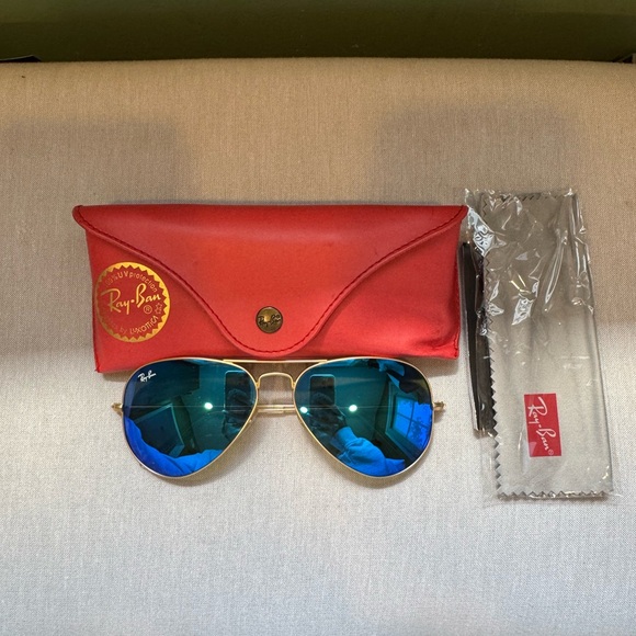 Ray-Ban Accessories - Ray-Ban Aviator Sunglasses with Blue Lenses